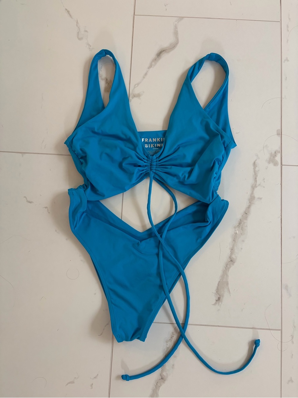 Frankie's Bikinis Emma Cheeky High Leg One Piece Medium